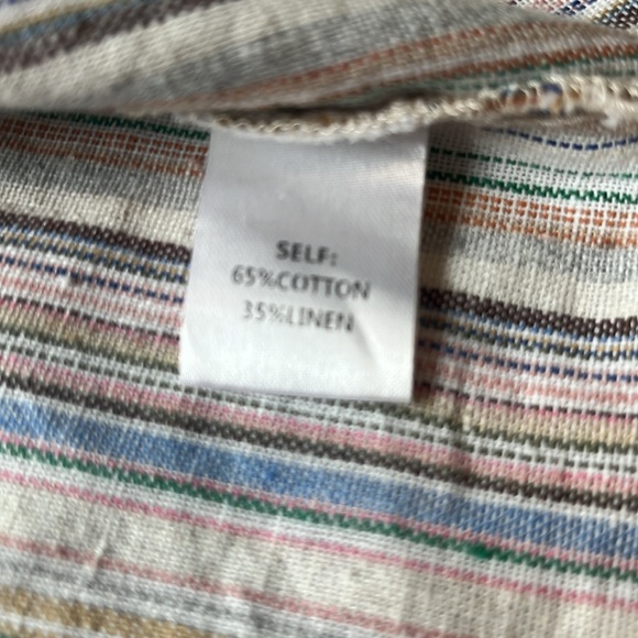 Easel Cotton/Linen blend beach cover. Longer back and slit on side - Picture 3 of 5